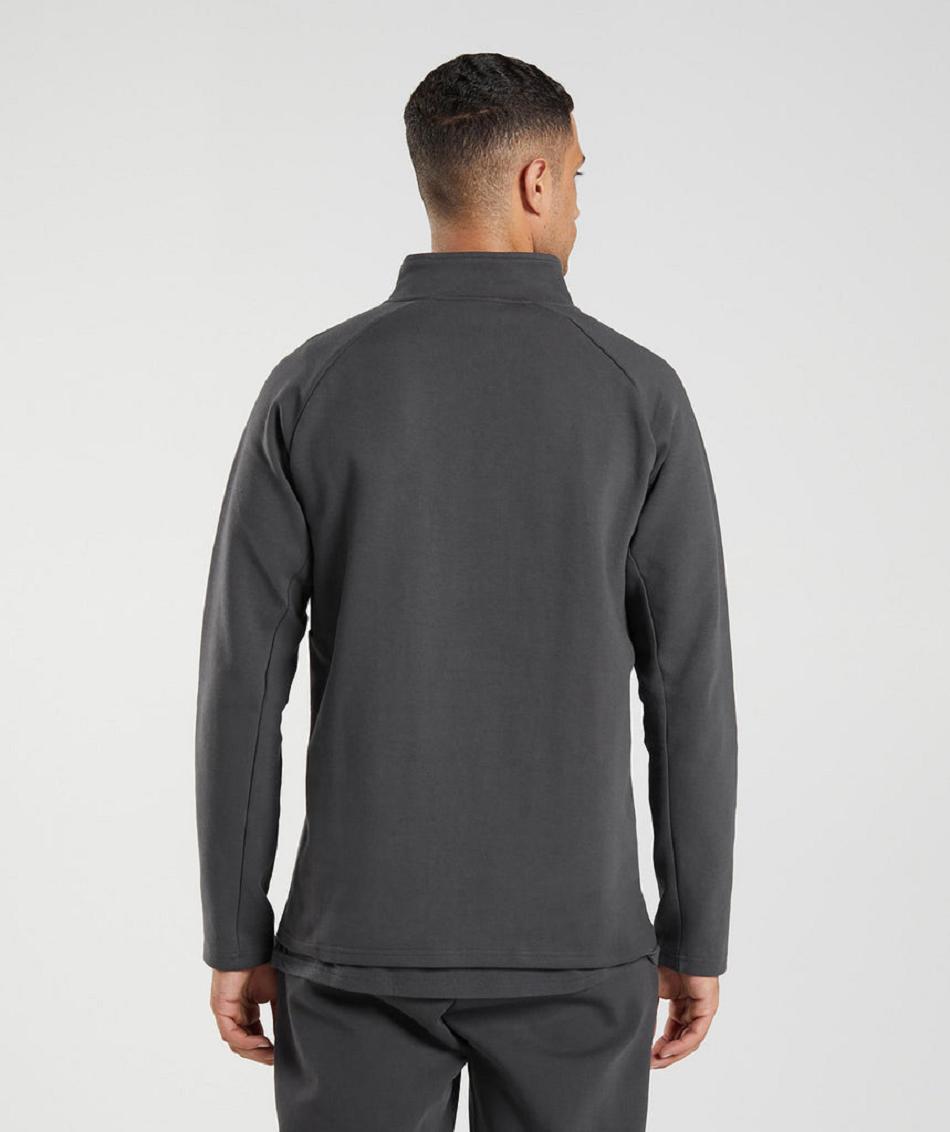 Accessories Męskie Gymshark Rest Day 1/4 Zip Czarne Szare | PL 3537GSO